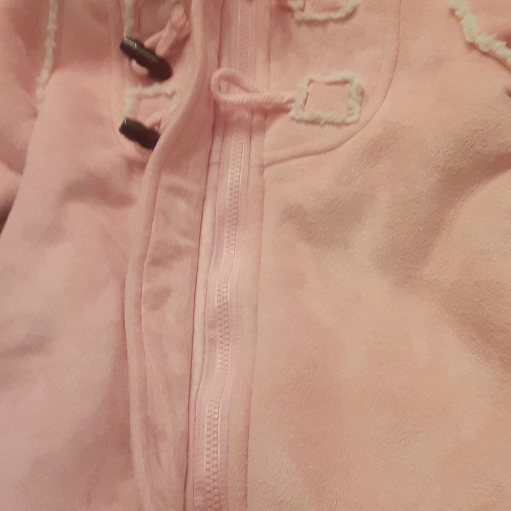 Old Navy faux suede hooded infant jacket - Picture 5 of 10